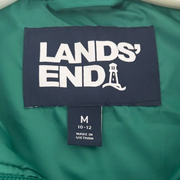 Lands' End Women’s M Emerald Puffer Vest - Picture 3 of 5
